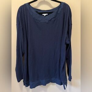 Pure J Jill Shirttail Tee Women's 3X Long Sleeve Tunic Pima Cotton